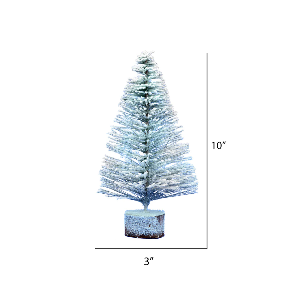 Vickerman 10in. Flocked Village Artificial Christmas tree - Image 4