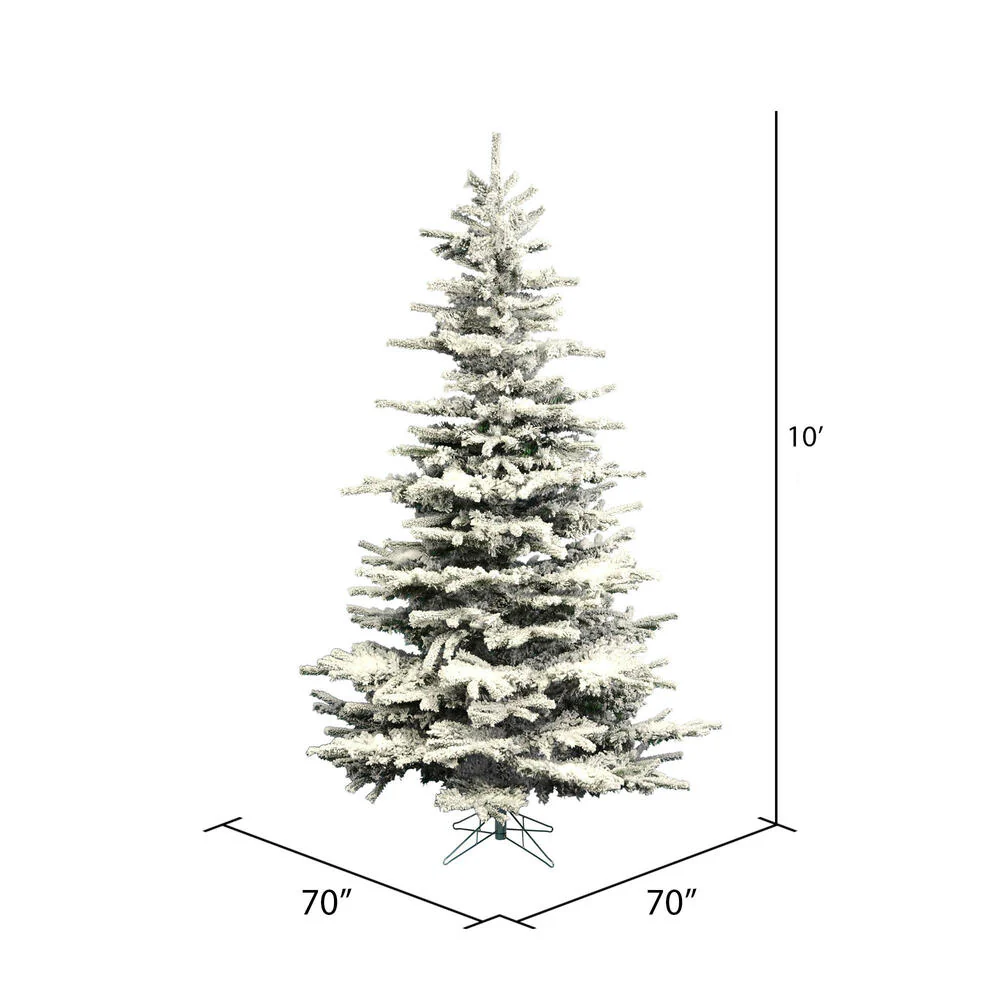 Vickerman 10ft. Flocked Sierra Fir Artificial Christmas Tree Unlit - Image 4