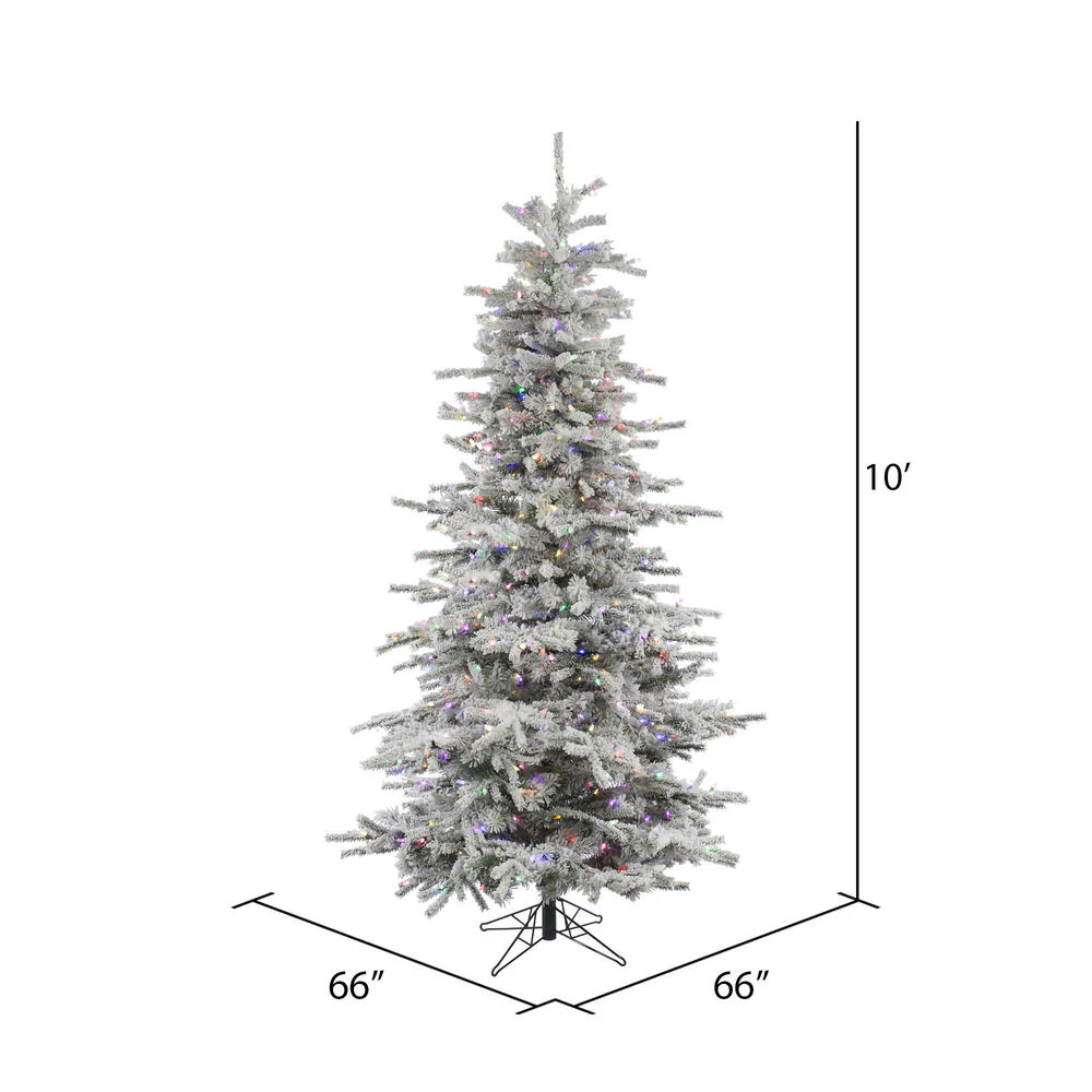 Vickerman 10ft. Sierra Fir Slim Artificial Christmas Tree Multi-Colored LED lights - Image 5