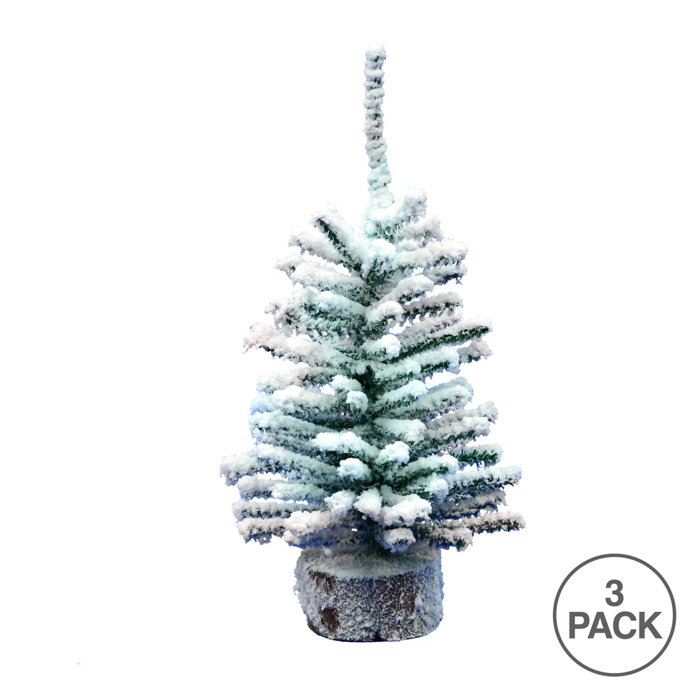 Vickerman 12in. flocked Mini Pine Artificial Christmas tree - Image 4