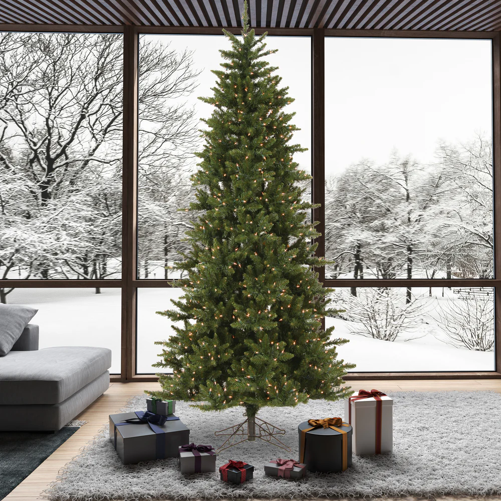 Vickerman 12ft. Camdon Fir Slim Artificial Christmas Tree Warm White LED Lights - Image 3