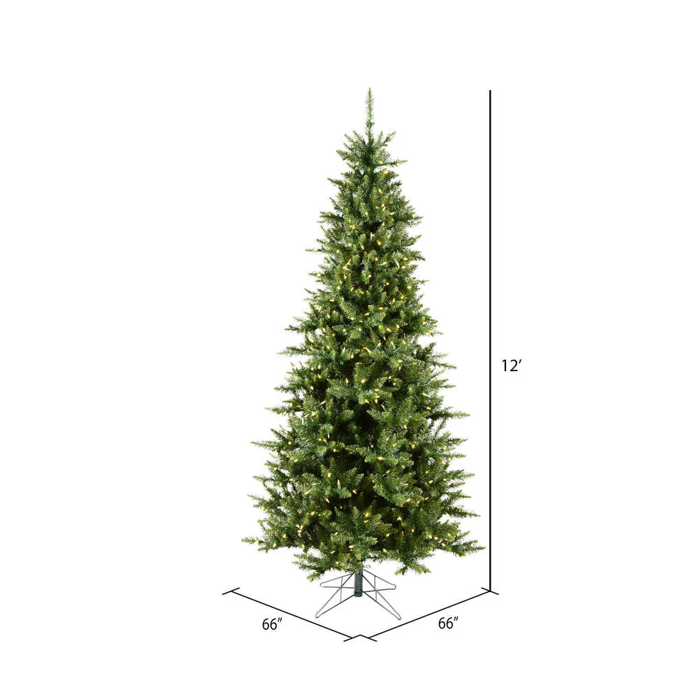 Vickerman 12ft. Camdon Fir Slim Artificial Christmas Tree Warm White LED Lights - Image 4