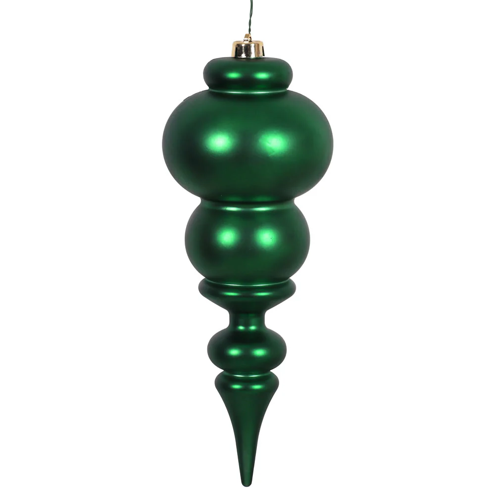 Vickerman 14 in. Emerald Matte Finial Christmas Ornament