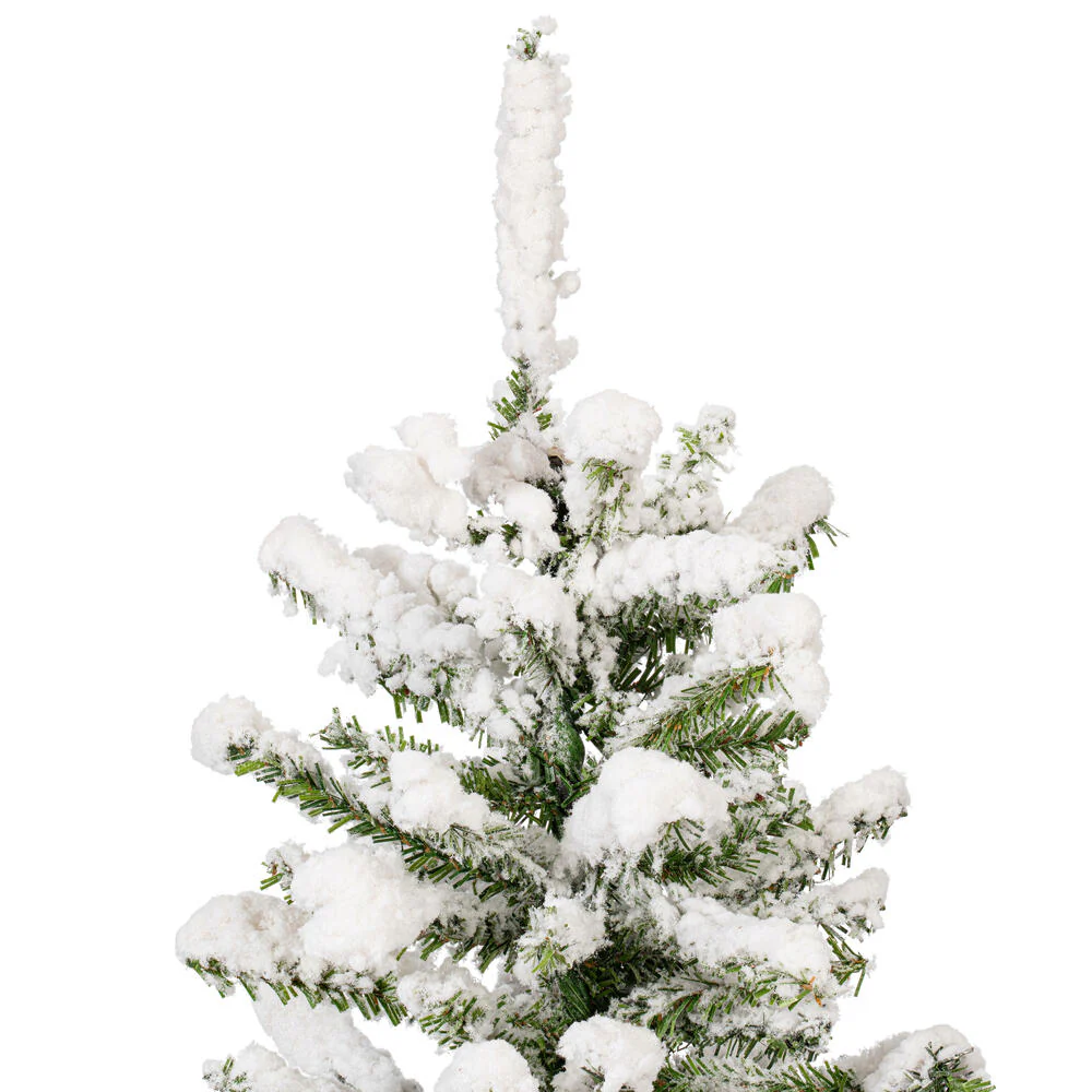 Vickerman 18in. flocked Mini Pine Artificial Christmas tree - Image 5