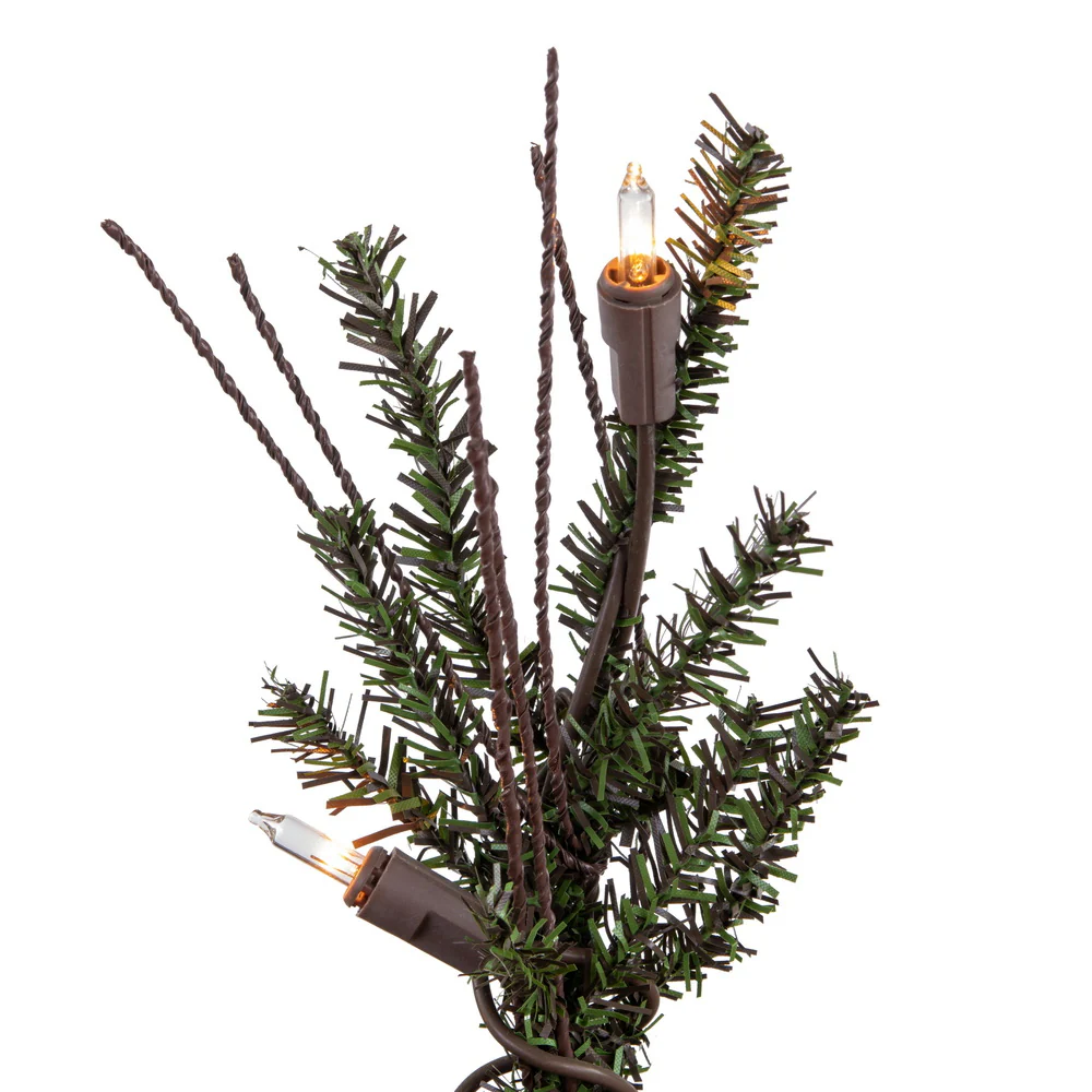 Vickerman 18in. Vienna Twig Artificial Christmas Tree with 20 Clear Lights - Image 2