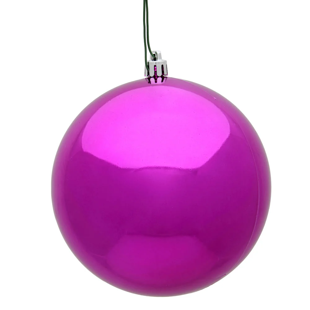 Vickerman 2.4 in. Fuchsia Shiny Ball Christmas Ornament
