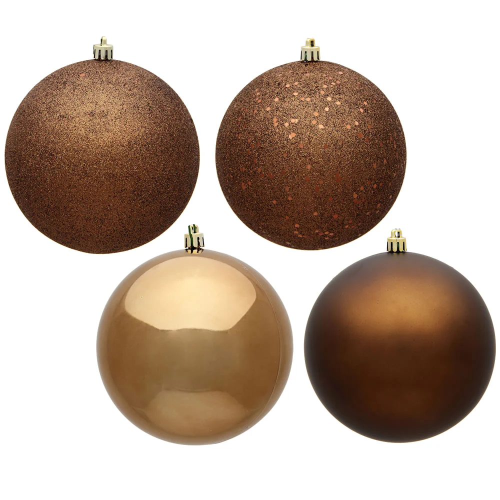 Vickerman 2.4 in. Mocha Ball 4-Finish Asst Christmas Ornament