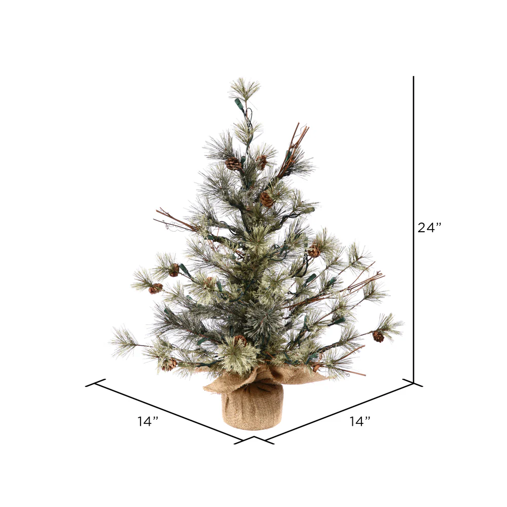 Vickerman 24in. Dakota Pine Artificial Christmas Tree Unlit - Image 2