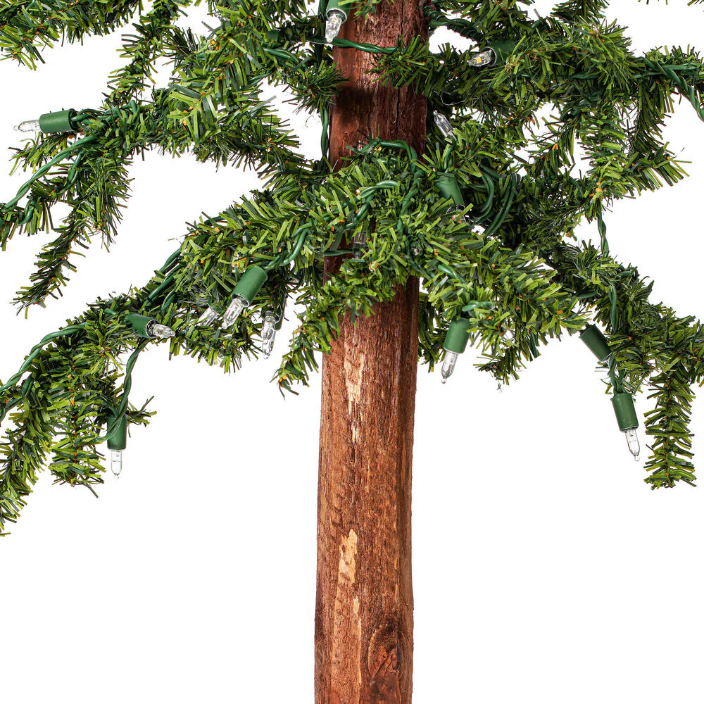 Vickerman 2ft. 2ft. 4ft. Alpine Artificial Christmas Tree Set Warm White LED Lights - Image 2