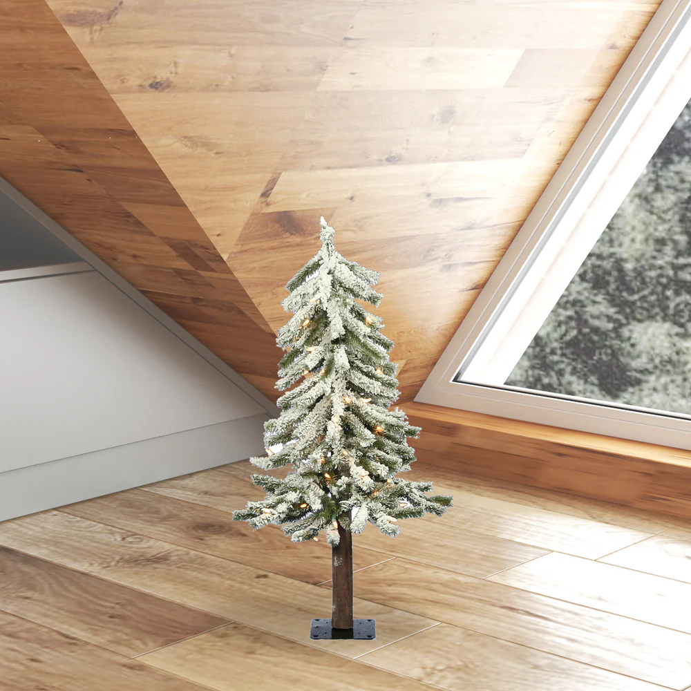 Vickerman 2ft. Alpine Artificial Christmas Tree in LED lights - Image 2