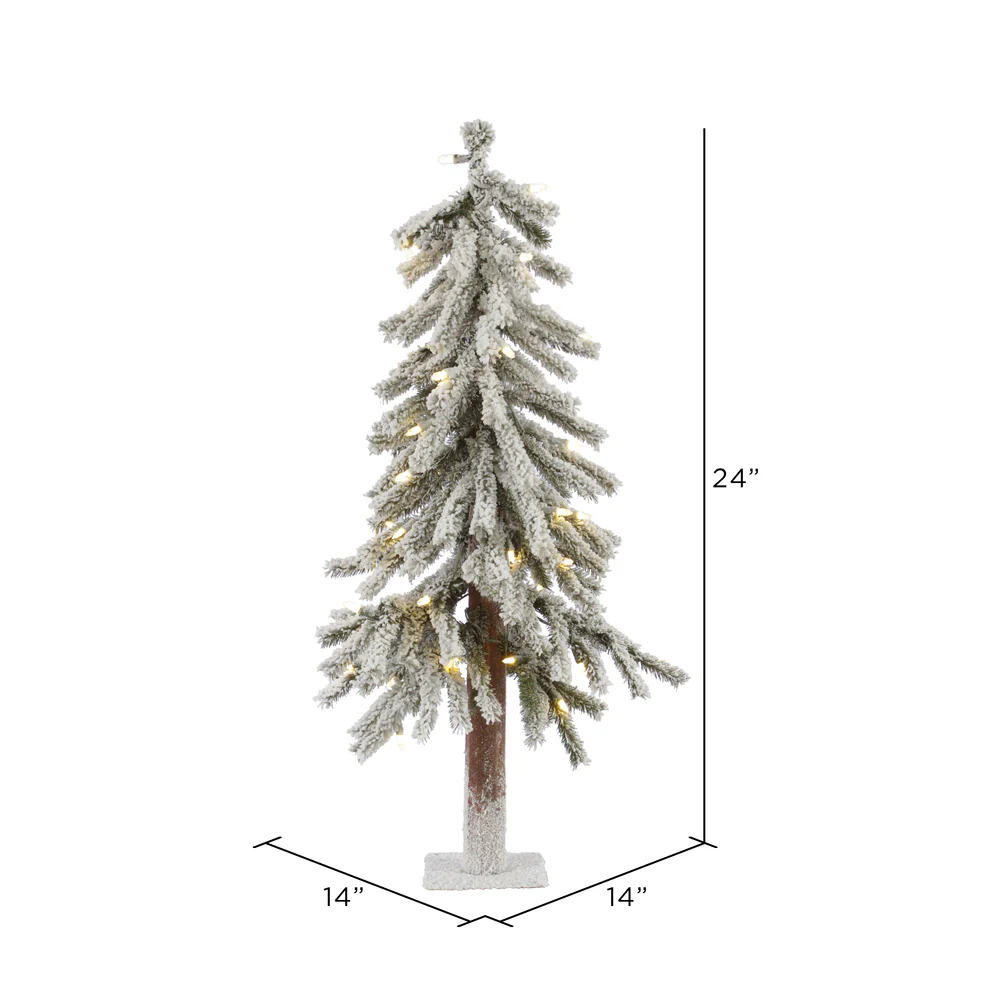 Vickerman 2ft. Alpine Artificial Christmas Tree in LED lights - Image 3