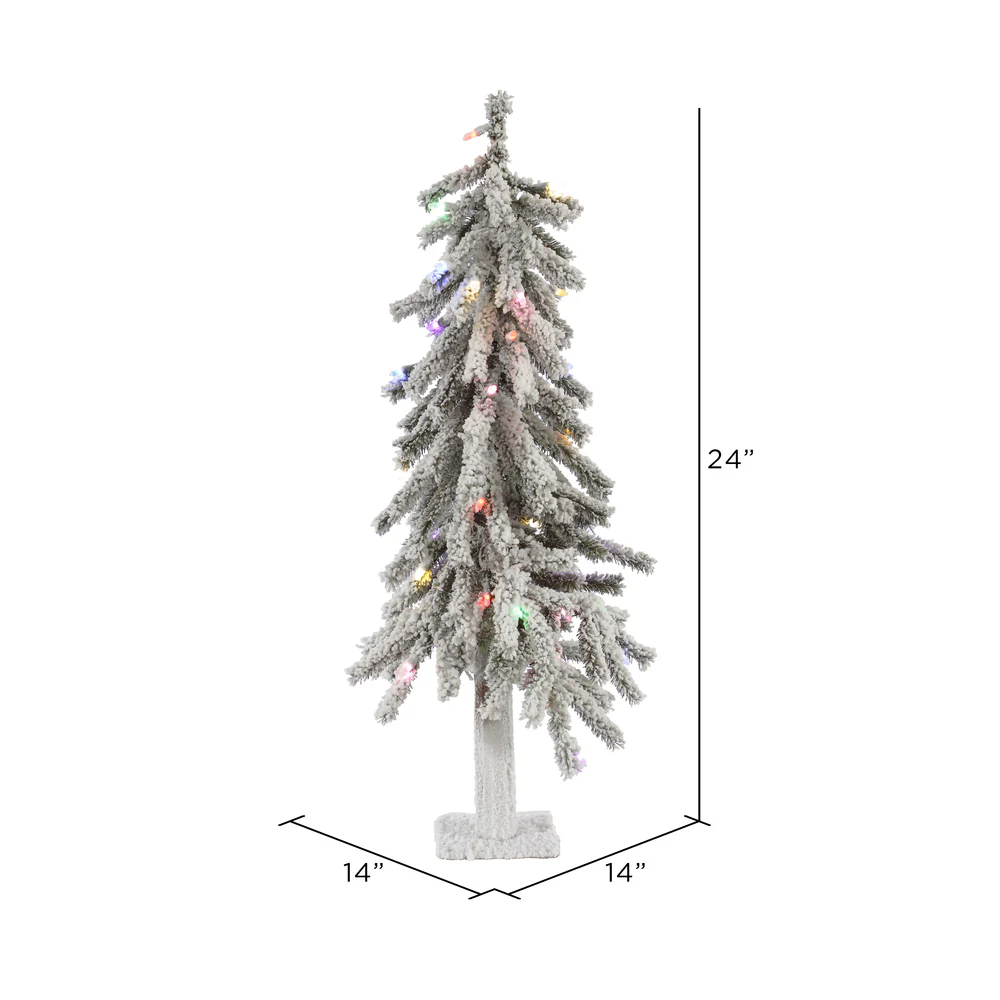 Vickerman 2ft. Alpine Artificial Christmas Tree Multi-Colored LED lights - Image 3