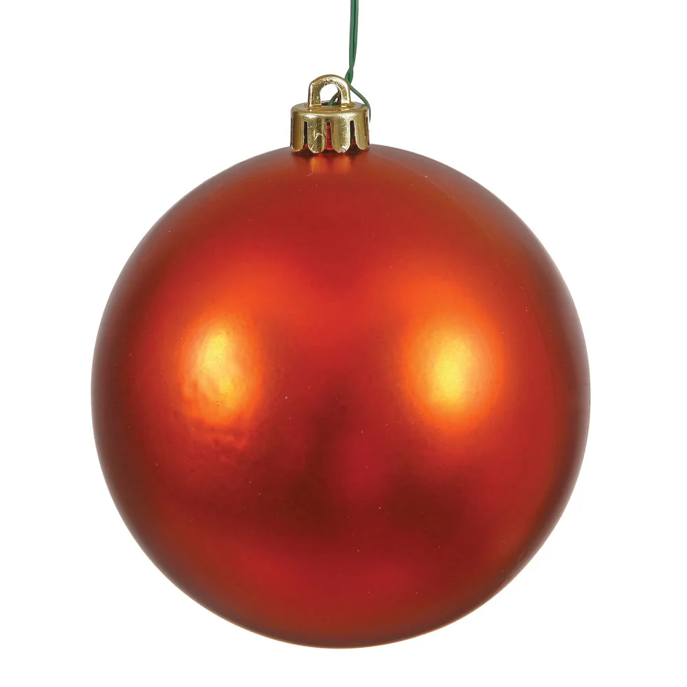 Vickerman 3 in. Burnished Orange Matte Ball Christmas Ornament