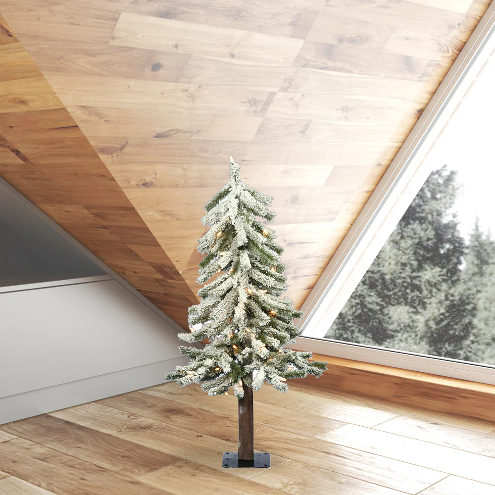Vickerman 2ft. Alpine Artificial Christmas Tree in LED lights - Image 2