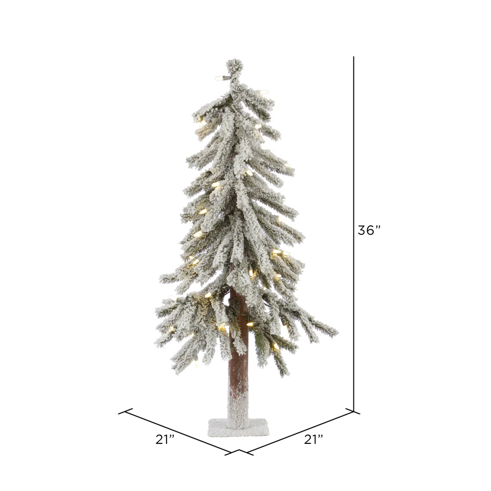 Vickerman 2ft. Alpine Artificial Christmas Tree in LED lights - Image 3