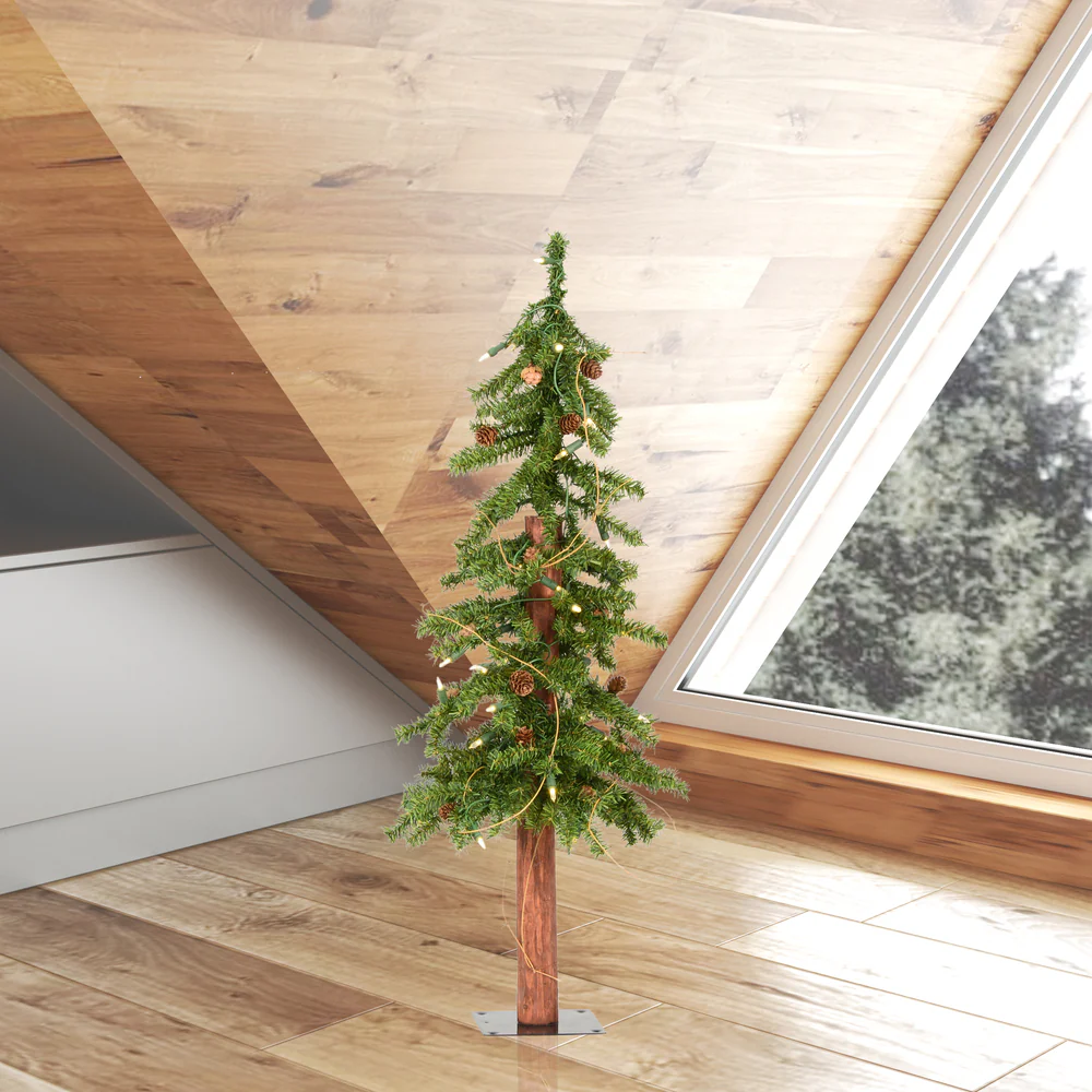 Vickerman 2ft. Alpine Artificial Christmas Tree Warm White Dura-lit LED Lights - Image 3