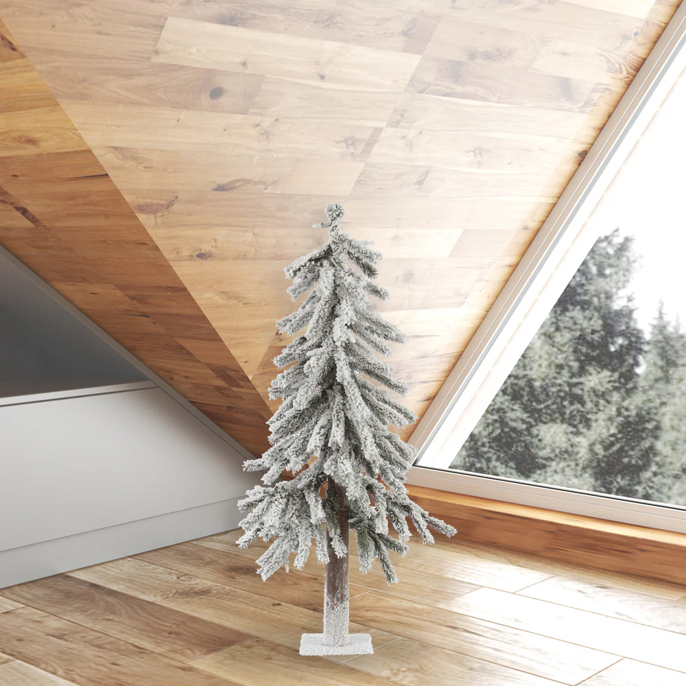 Vickerman 2ft. x 22in. Flocked Alpine Artificial Christmas Tree Unlit - Image 3