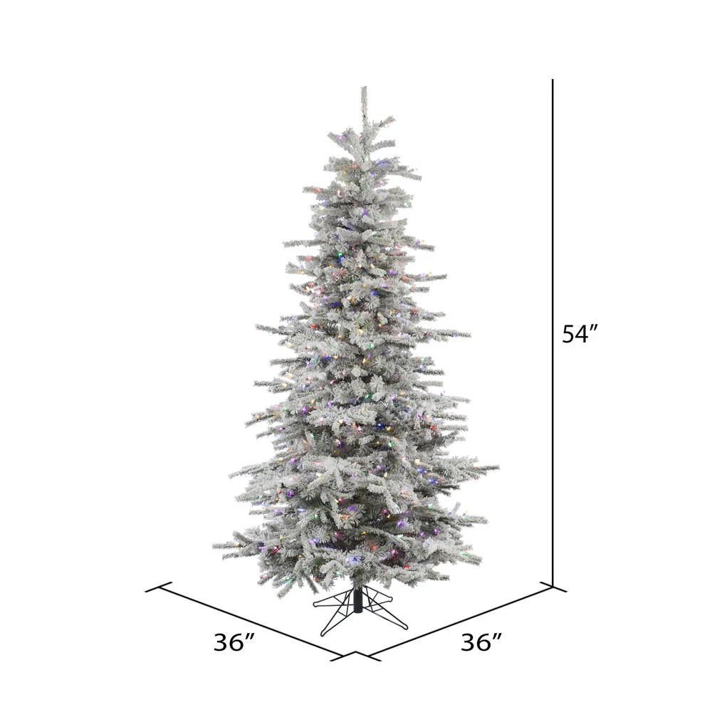 Vickerman 4.5ft. Sierra Fir Slim Artificial ChristmasTree Multi-Colored LED lights - Image 3