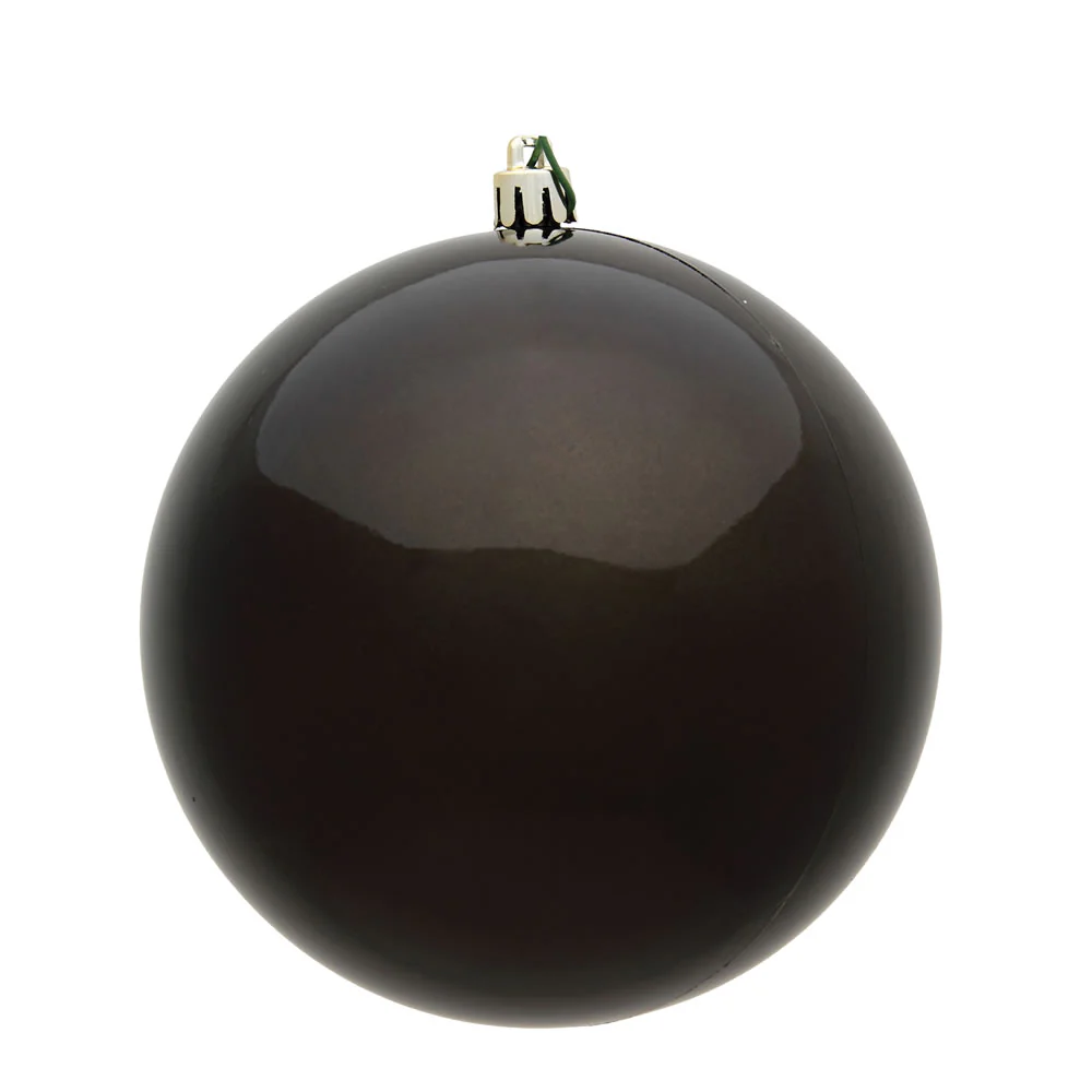 Vickerman 4.75 in. Gunmetal Shiny Ball Christmas Ornament