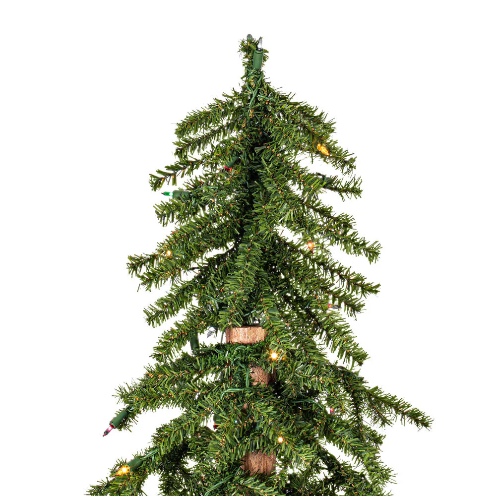 Vickerman 4ft. 5ft. 6ft. Alpine Artificial Christmas Tree Set Multi-colored LED Lights - Image 2