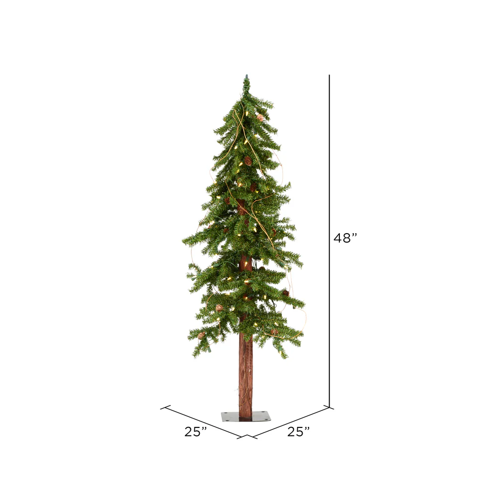 Vickerman 4ft. Alpine Artificial Christmas Tree Warm White Dura-lit LED Lights - Image 3