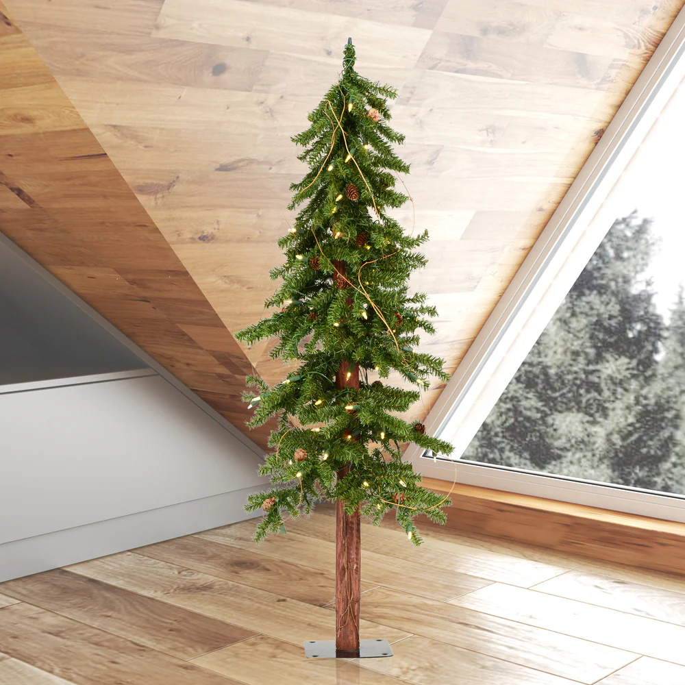 Vickerman 4ft. Alpine Artificial Christmas Tree Warm White Dura-lit LED Lights - Image 4