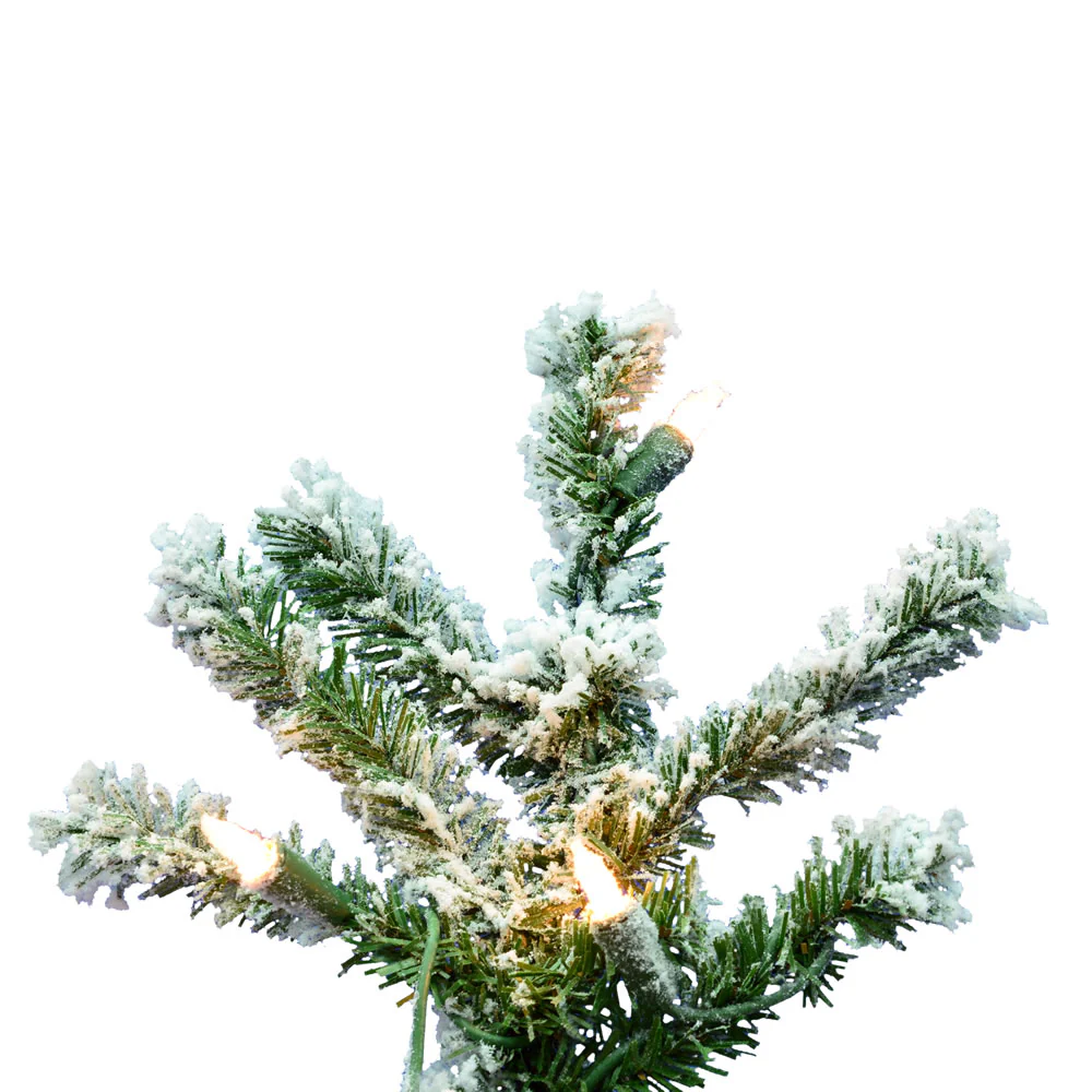 Vickerman 4ft. Flocked Alpine Artificial Christmas Tree Clear Dura-Lit lights - Image 2