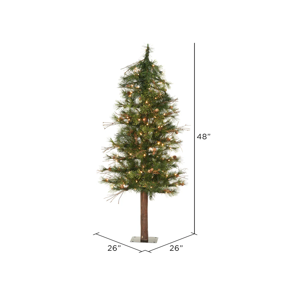 Vickerman 4ft. Mixed Country Alpine Artificial Christmas Tree - Image 3