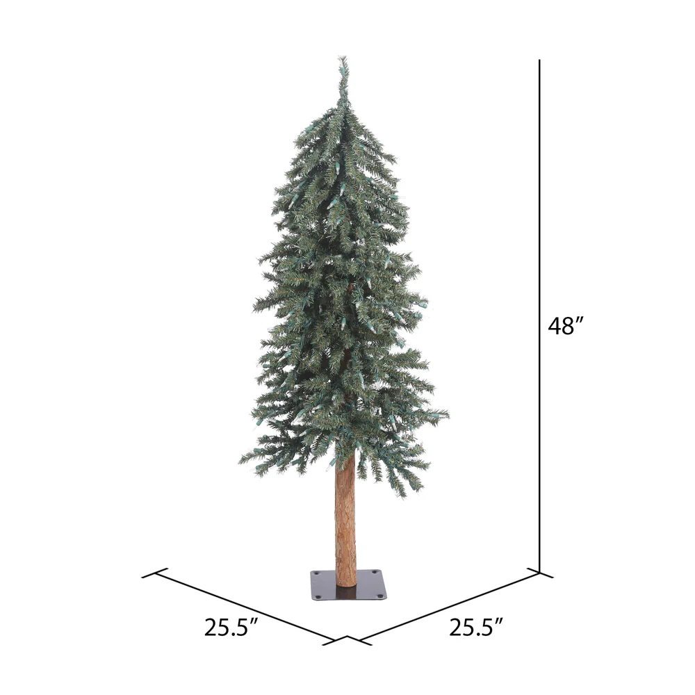Vickerman 4ft. Natural Bark Alpine Artificial Christmas Tree Unlit - Image 2