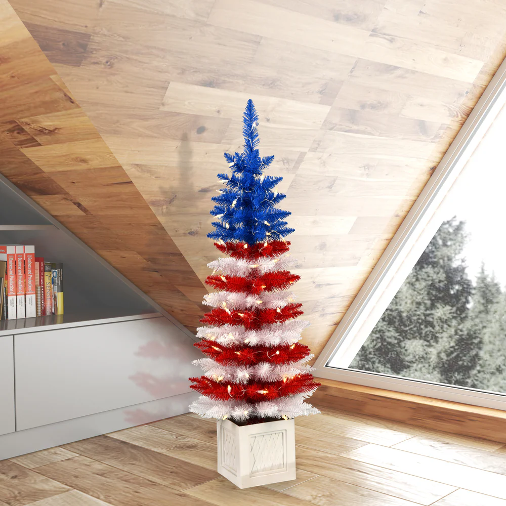 Vickerman 4ft. x 18in. Potted Centennial Pine Artificial Christmas Tree - Image 3