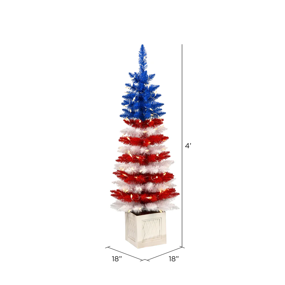 Vickerman 4ft. x 18in. Potted Centennial Pine Artificial Christmas Tree - Image 4