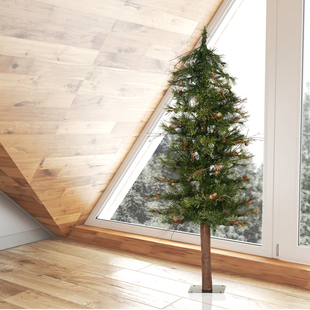 Vickerman 5ft. Mixed Country Alpine Artificial Christmas Tree Unlit - Image 2