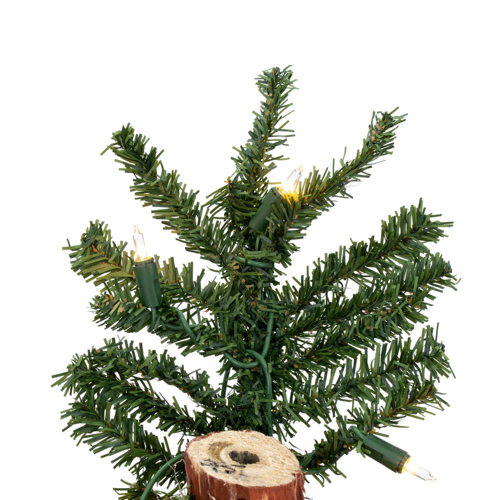 Vickerman 5ft. x 28in. Alpine Artificial Christmas Tree Warm White LED Lights - Image 2