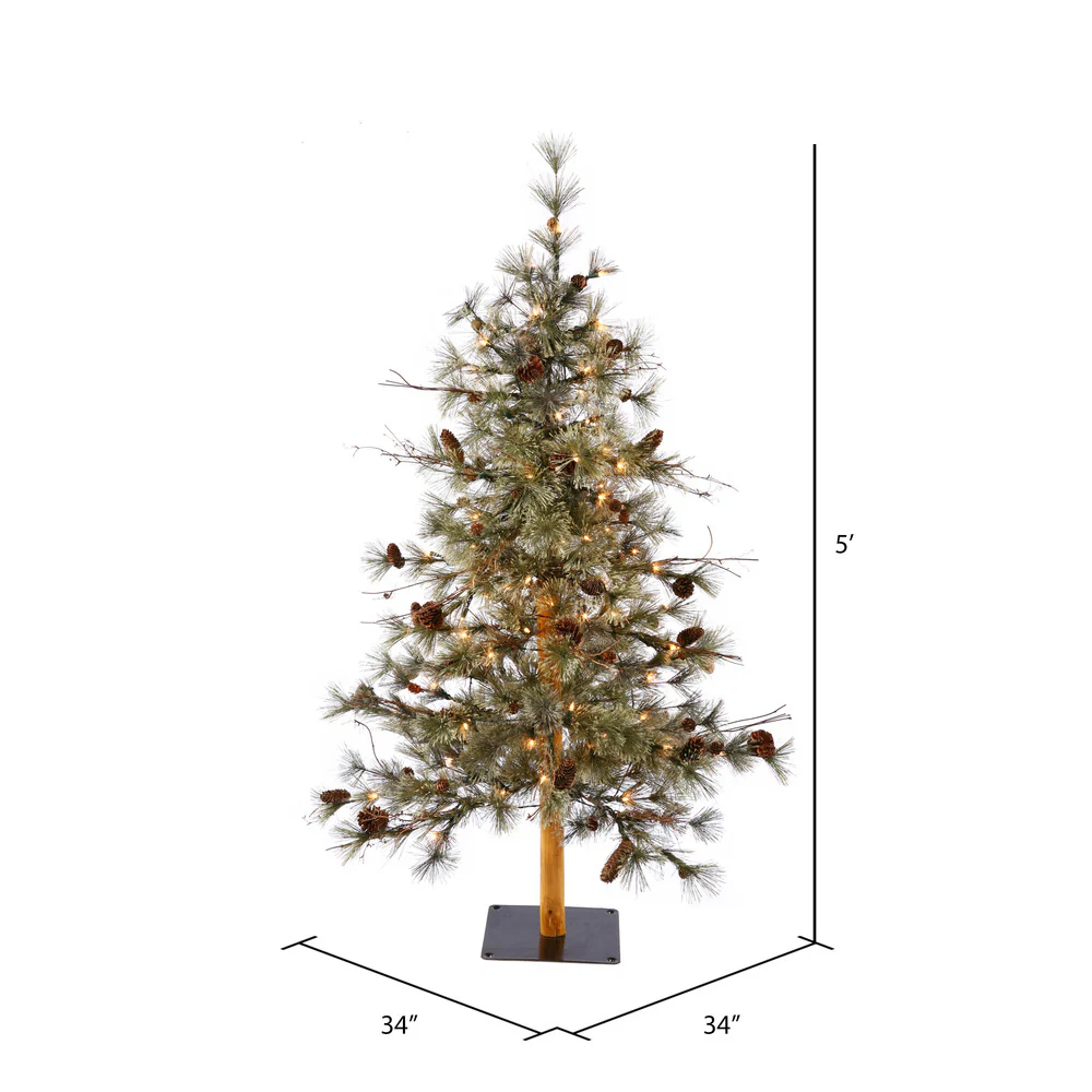 Vickerman 5ft. x 34in. Dakota Alpine Artificial Christmas Tree in LED Lights - Image 2