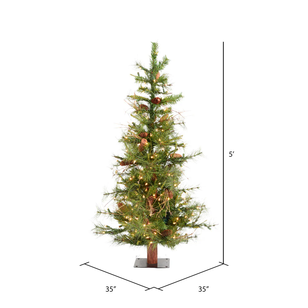 Vickerman 5ft. x 35in. Ashland Fir Artificial Christmas Tree in LED Lights - Image 5