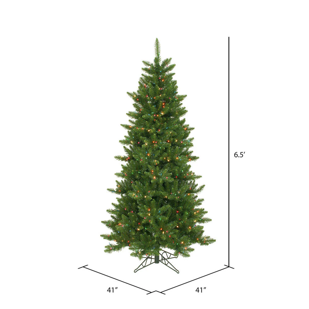 Vickerman 6.5ft. Camdon Fir Slim Artificial Christmas Tree in LED Lights - Image 4