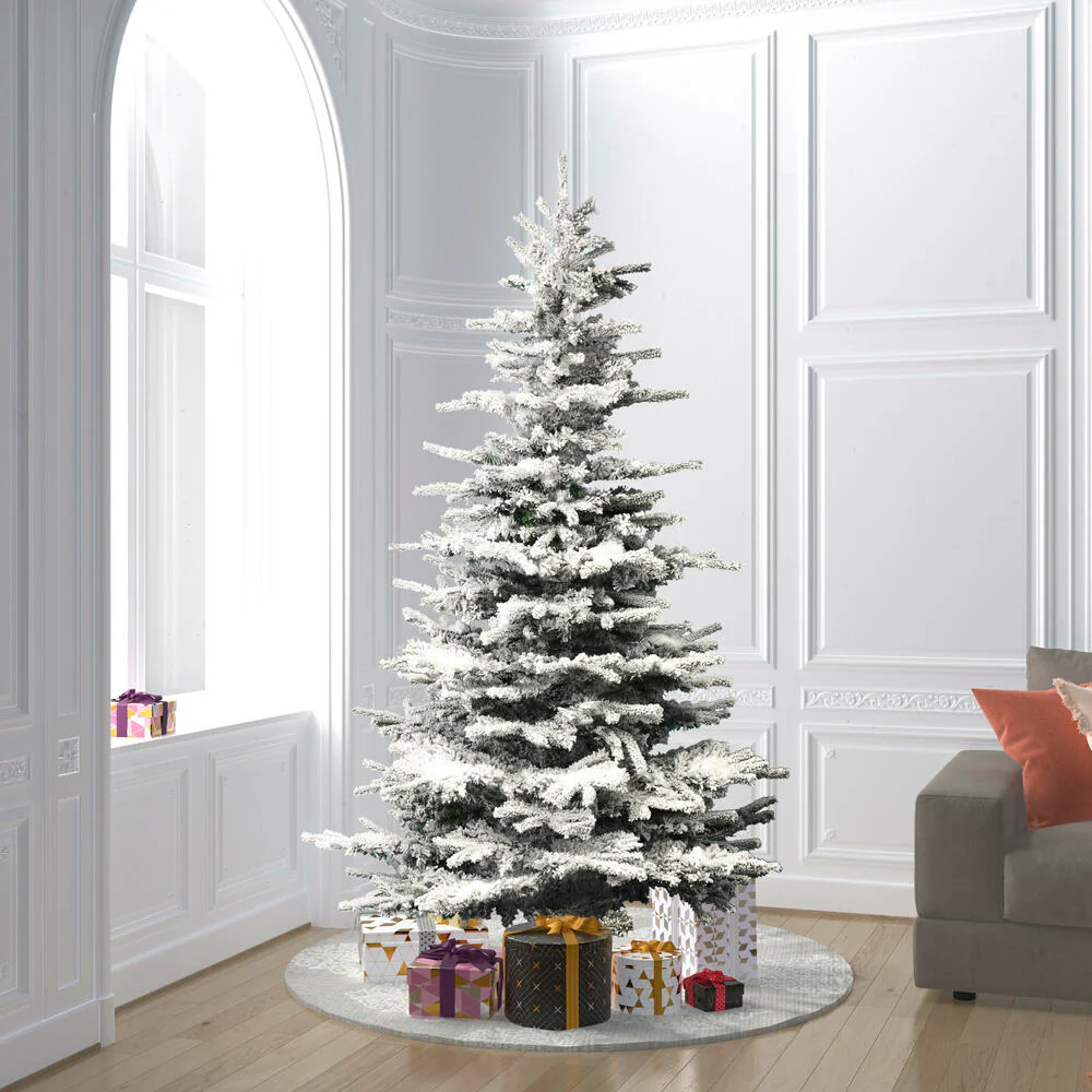 Vickerman 6.5ft. Flocked Sierra Fir Artificial Christmas Tree Unlit - Image 3
