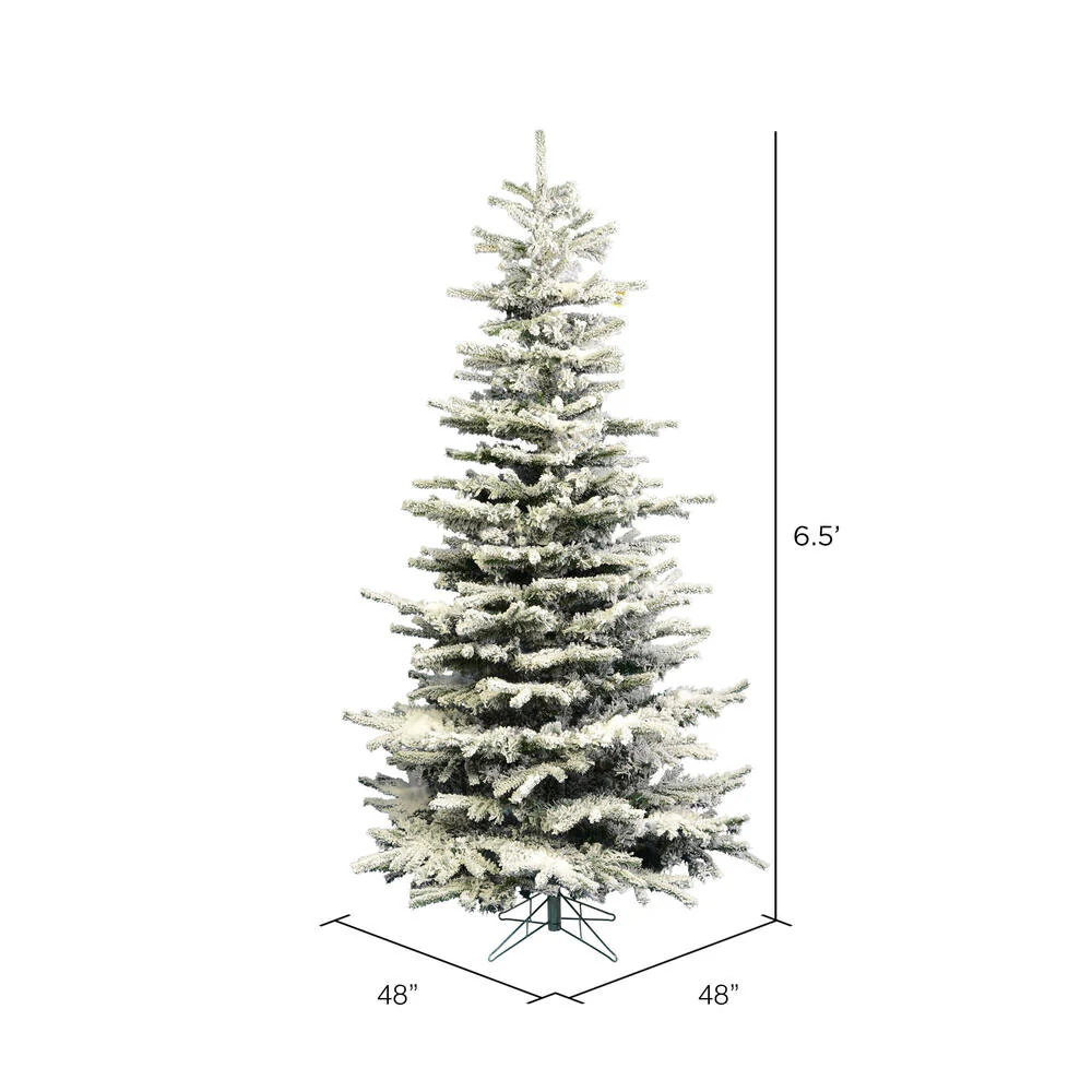 Vickerman 6.5ft. Flocked Sierra Fir Slim Artificial Christmas Tree Unlit - Image 3