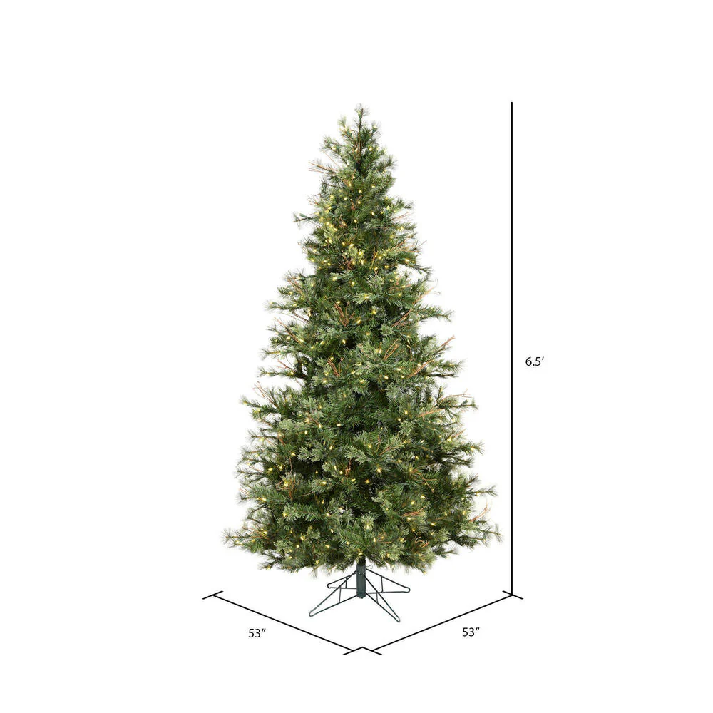 Vickerman 6.5ft. Mixed Country Pine Artificial Christmas Tree in LED Lights - Image 4