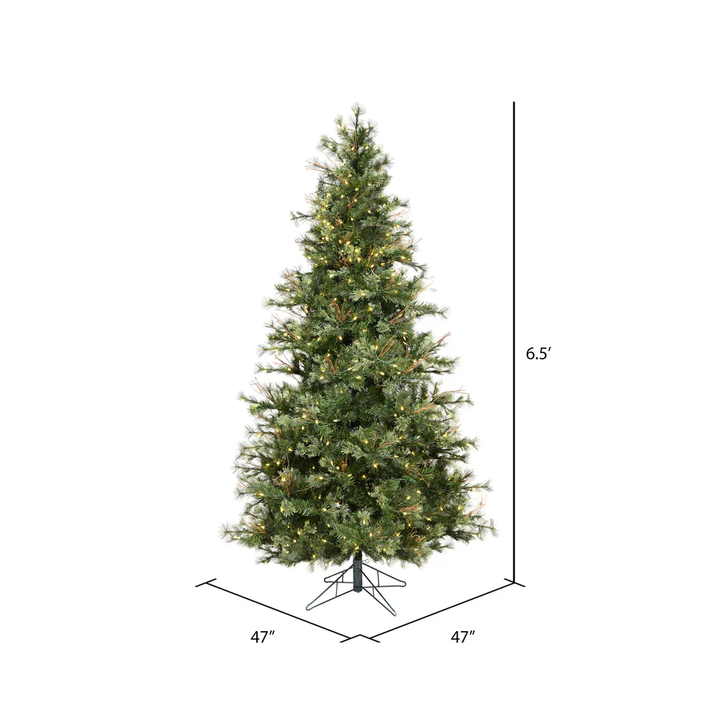 Vickerman 6.5ft. Mixed Country Pine Slim Artificial Christmas Tree in LED Lights - Image 4