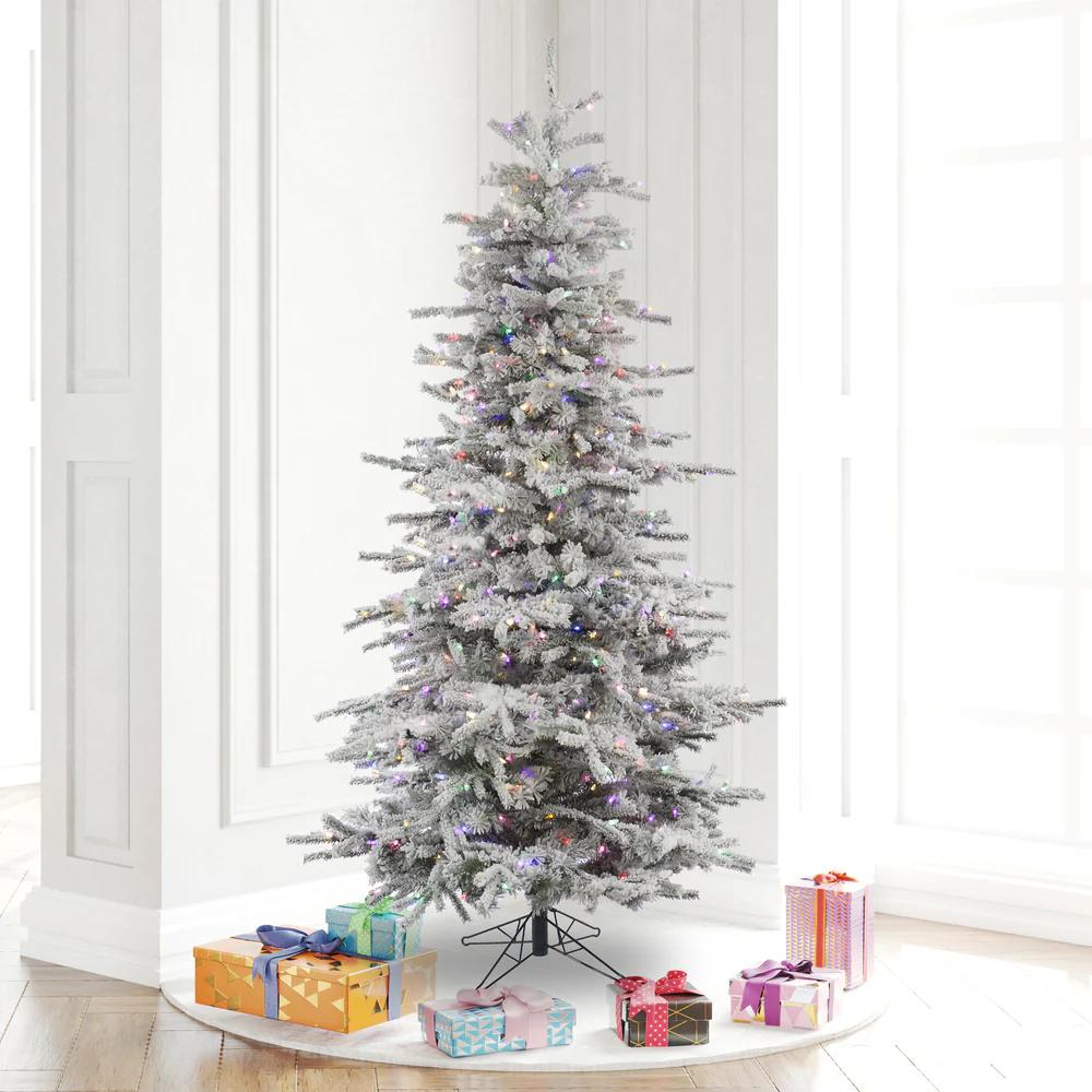 Vickerman 6.5ft. Sierra Fir Slim Artificial ChristmasTree Multi-Colored LED lights - Image 4