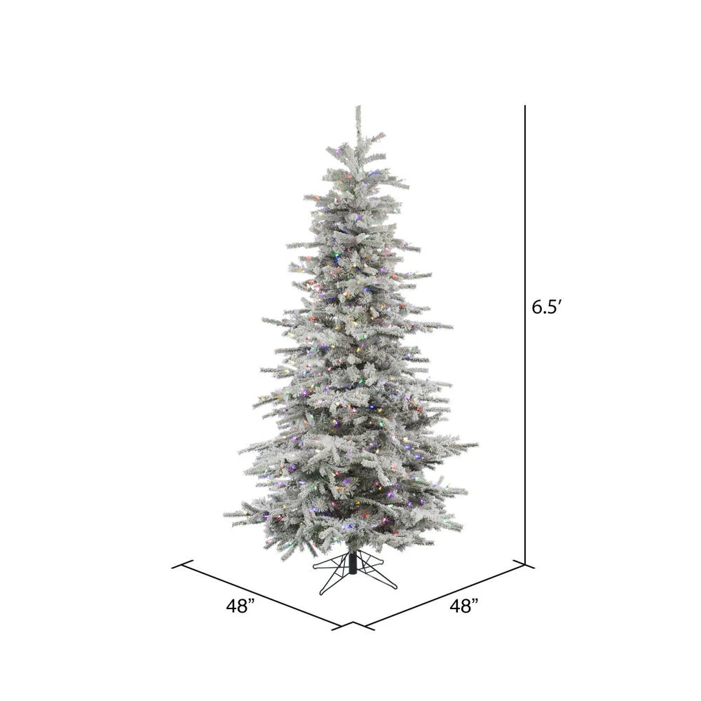 Vickerman 6.5ft. Sierra Fir Slim Artificial ChristmasTree Multi-Colored LED lights - Image 5