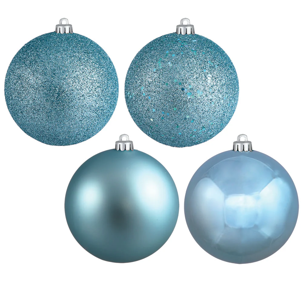 Vickerman 6 in. Baby Blue Ball Christmas Ornament