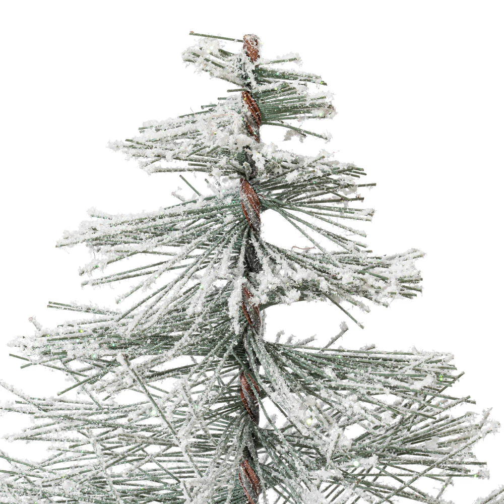 Vickerman 6in. Flocked Village Artificial Christmas tree Unlit Set of 6 - Image 3
