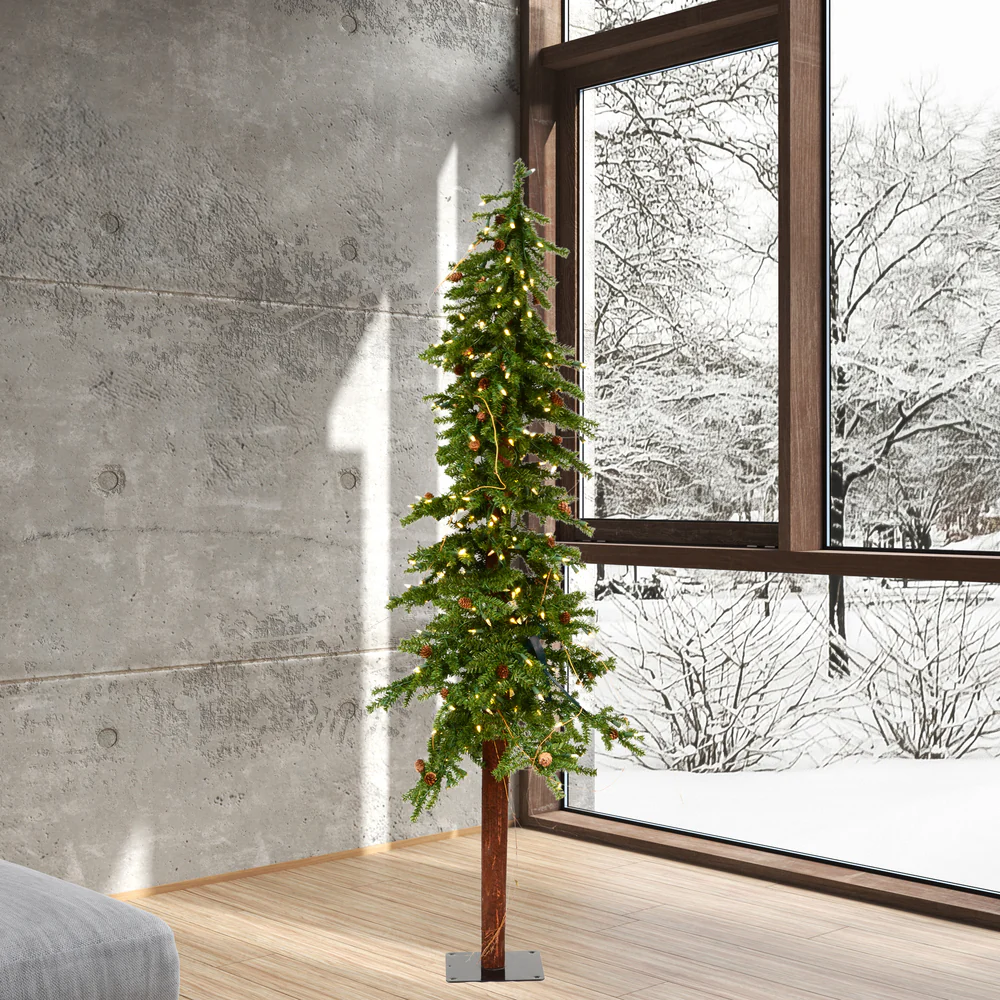 Vickerman 6ft. Alpine Artificial Christmas Tree Warm White Dura-lit LED Lights - Image 3