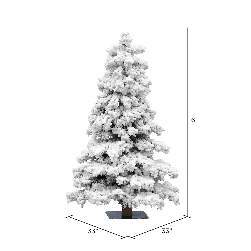 Vickerman 6ft. Flocked Spruce Artificial Christmas Tree Unlit - Image 3