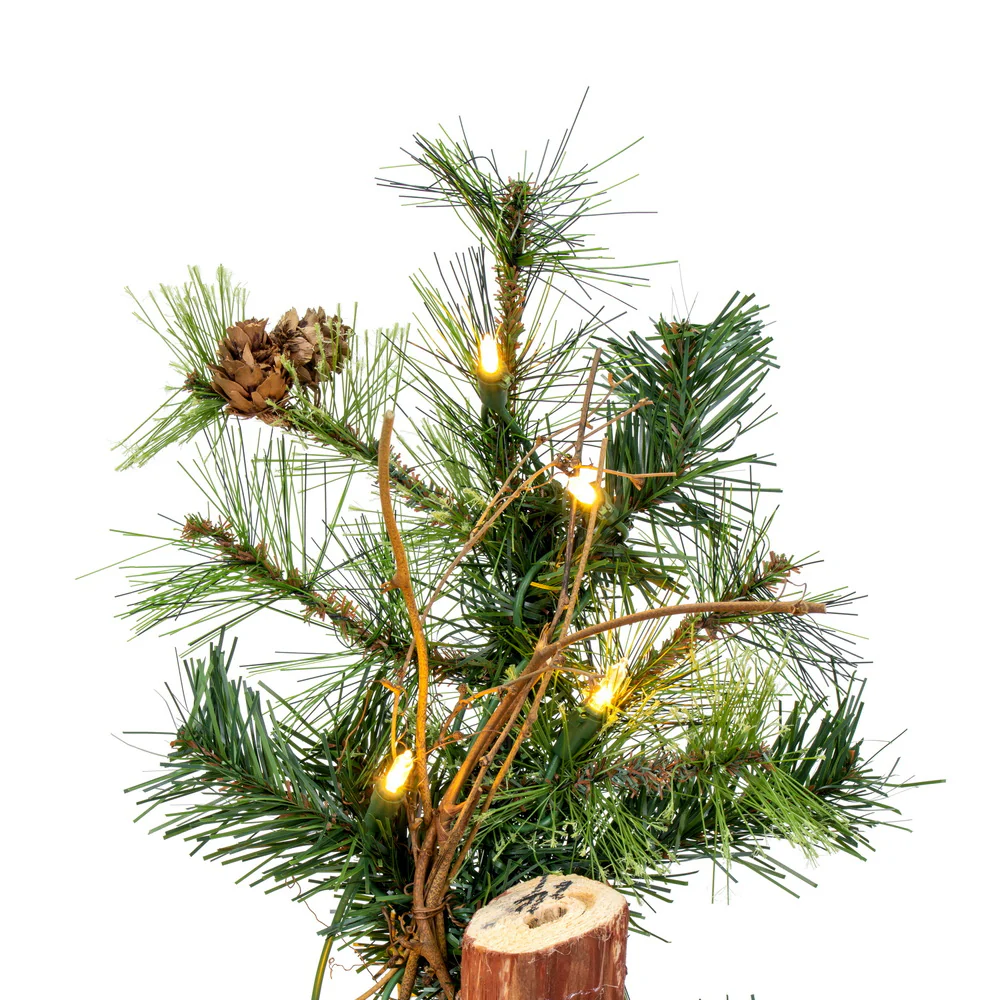Vickerman 6ft. Mixed Country Alpine Artificial Christmas Tree in LED Lights - Image 2