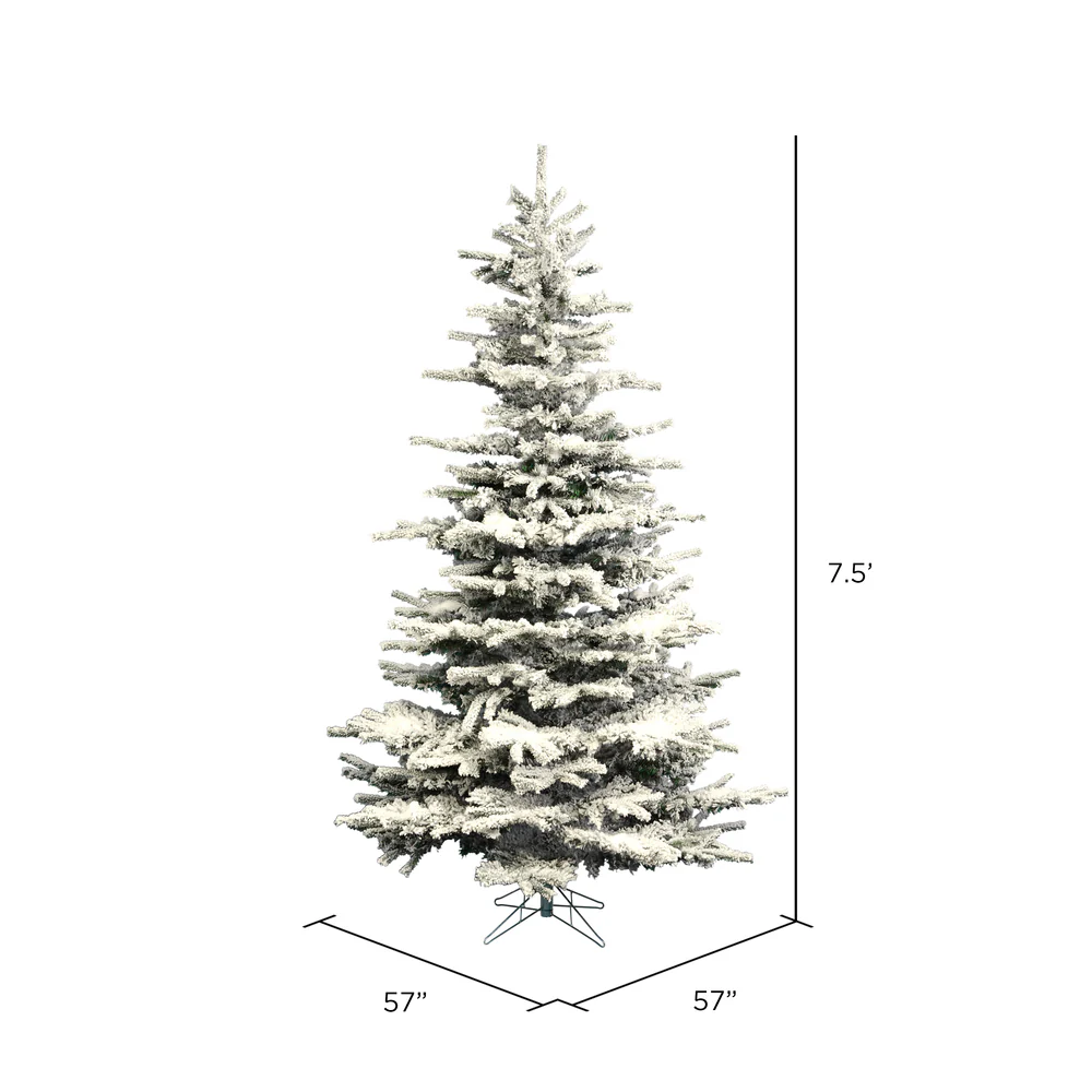 Vickerman 7.5ft. Flocked Sierra Fir Artificial Christmas Tree Unlit - Image 3