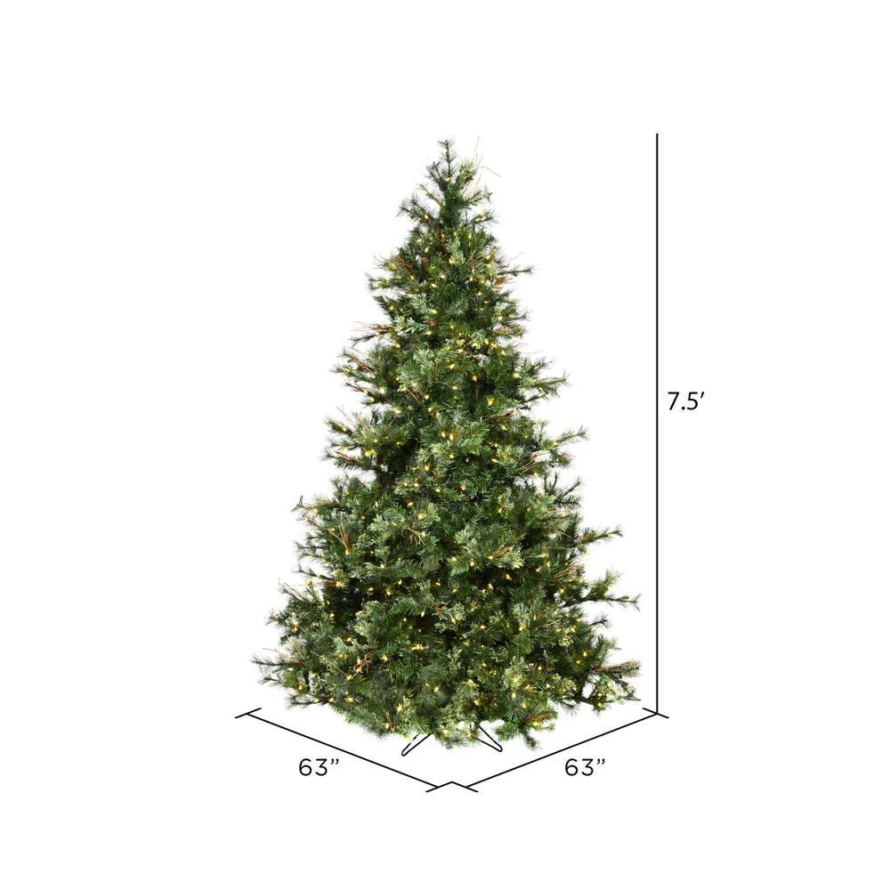 Vickerman 7.5ft. Mixed Country Pine Artificial Christmas Tree in LED Lights - Image 4