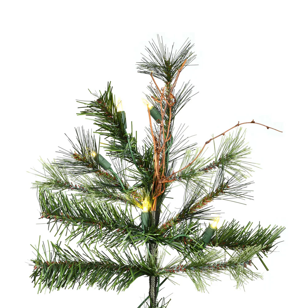 Vickerman 7.5ft. Mixed Country Pine Slim Artificial Christmas Tree in LED Lights - Image 2